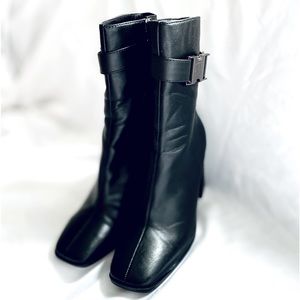 Nasty Gal black, chunky heel ankle boots. Woman’s size 6